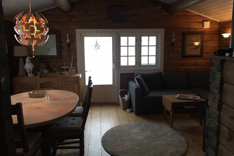 Unwind in Spring Cottony Snow in a Norwegian Cabin