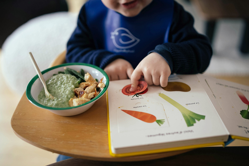 Petit-déjeuner pour bébé - Cubes & Petits pois