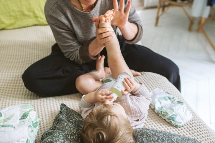 Marion Graux et son enfant