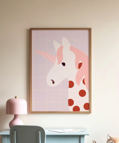 cadre licorne chambre enfant